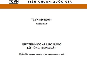 TCVN 8869:2011 QUY TRÌNH ĐO ÁP LỰC NƯỚC LỖ RỖNG TRONG ĐẤT