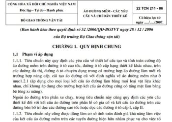 22 TCN 211 – 06 Áo đường mềm – Các yêu cầu thiết kế