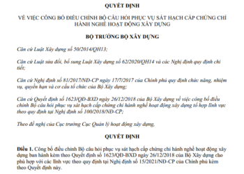 Quyết định 702/QĐ-BXD