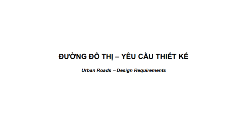 TCVN 13592:2022 Đường đô thị – yêu cầu thiết kế
